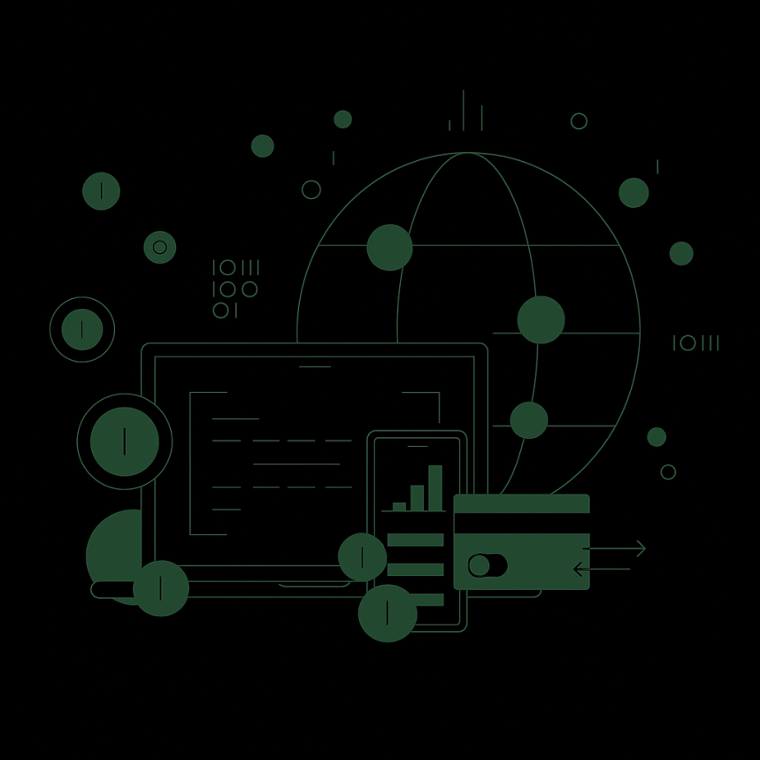 This image shows a high-level overview of a web application's architecture, with various components and layers.
